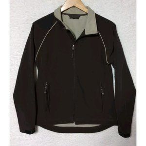 Fossa Jacket Men's Size Medium Brown Full Zip Pockets 100% Polyester